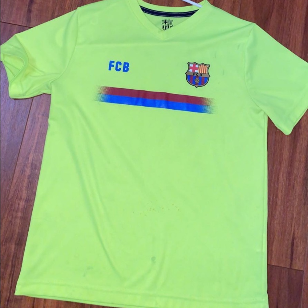 FC Barcelona Messi #10 Jersey Neon Yellow